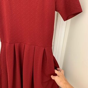 Lularoe red dress with pockets